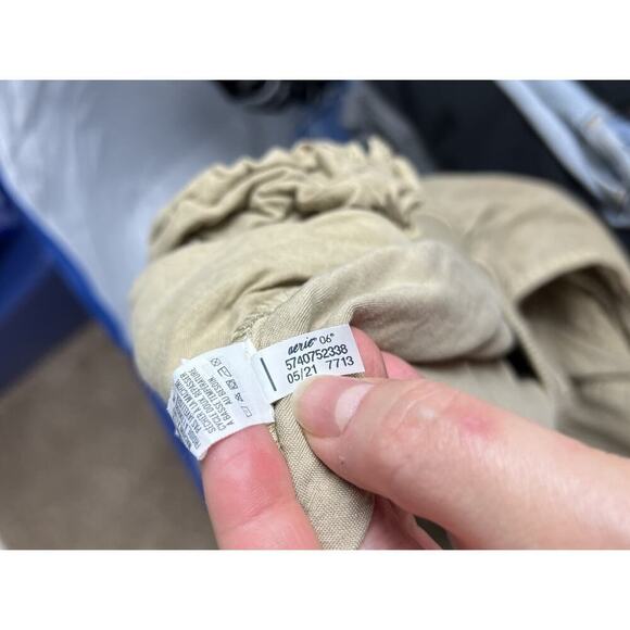 Aerie Lyocell Tapered Joggers Khaki Brown Size Large High Waist Pockets Women’s - Picture 6 of 6